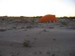 Antenna slung between two low sandhills